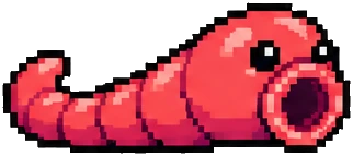 a red leech latching onto a lime wallet